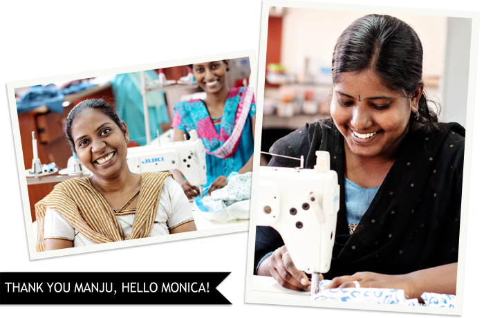 Farewell Manju, welcome back Monica!